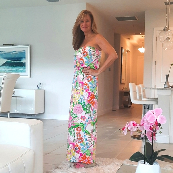 Lilly Pulitzer Floral Maxi Dress - Picture 7 of 11